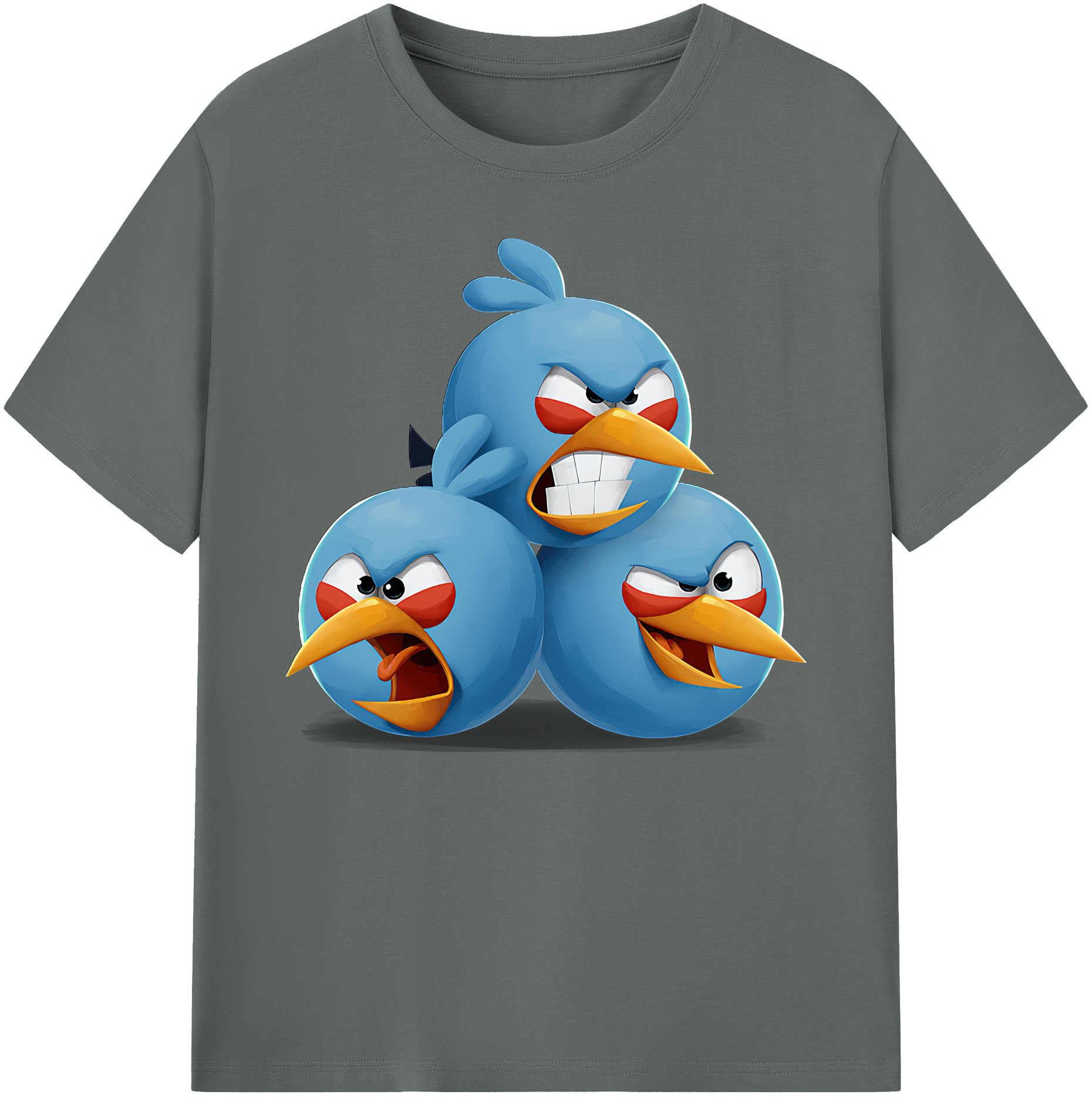 （画像用） Angry Birds アングリーバード 綿100％ メンズ半袖Tシャツ｜肌触りやわらか＆通気性
